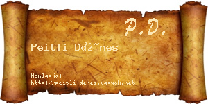 Peitli Dénes névjegykártya
